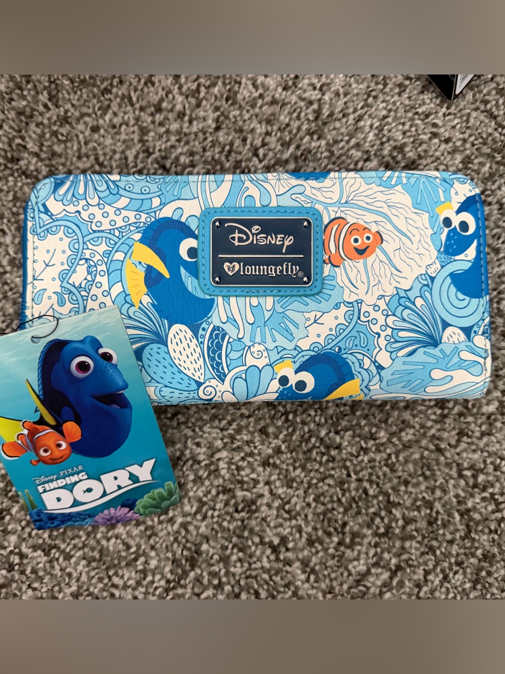 Loungefly Disney Finding Dory Blue and Yellow Kids Wallet